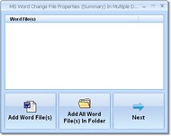 MS Word Change File Properties (Summary) In Multip screenshot